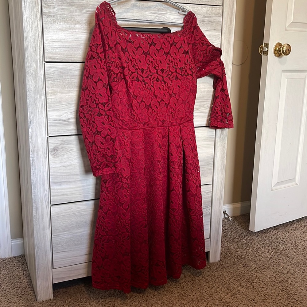 Miss may Dress | XLg | Red | Lace
